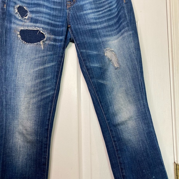 Madewell Slim Straight Boyjean Distressed Boyfriend Paint Splatter Jean, Size 24 - Picture 3 of 9
